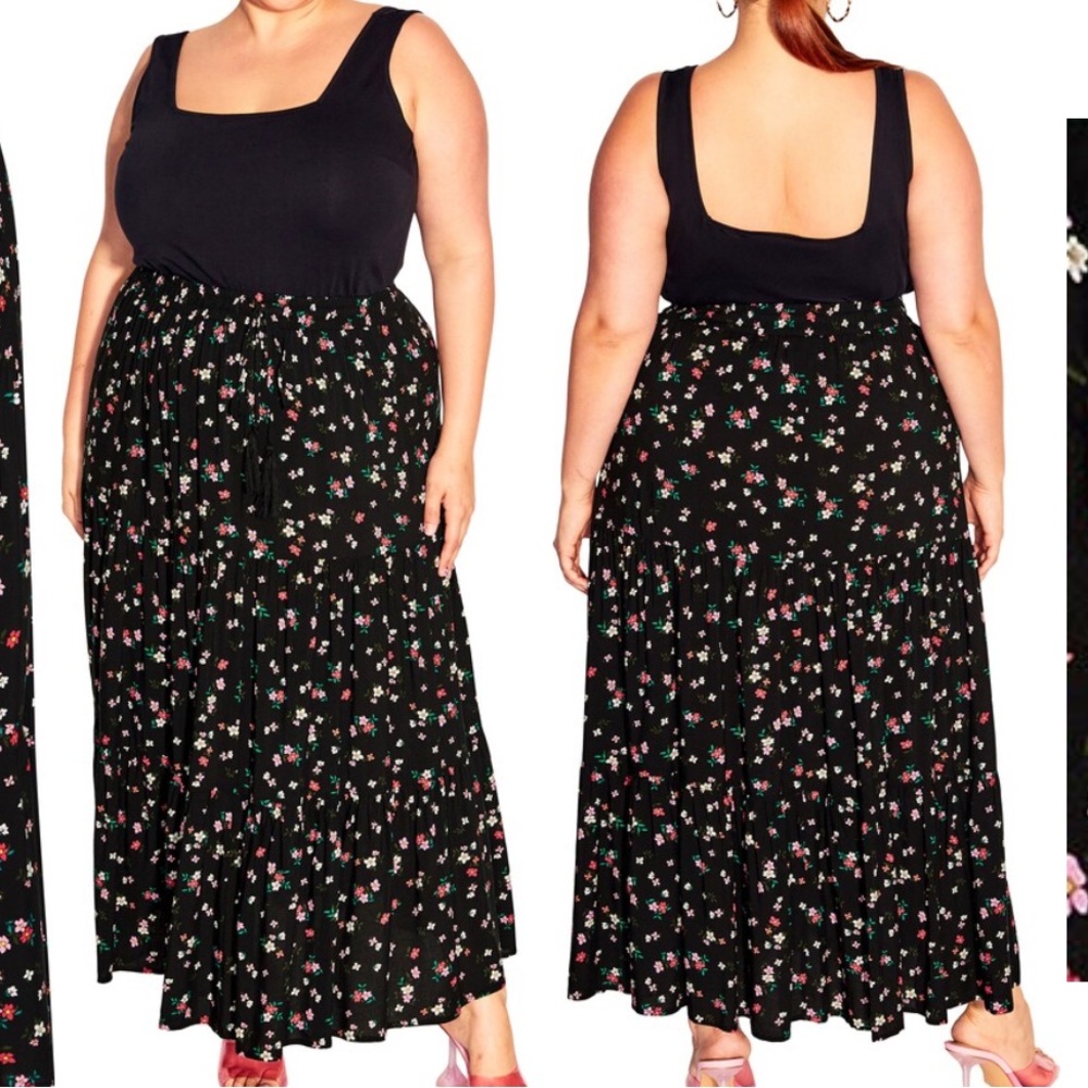 City Chic Peyton Maxi Skirt - Size 18
